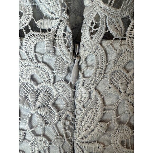 French Connection Dress Women 6 Blue Whisper Ruth‎ Lace Fit and Flare Cocktail - Picture 10 of 16